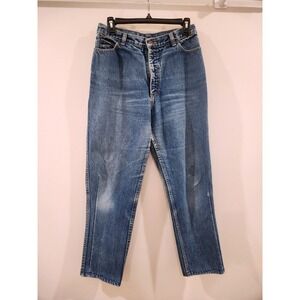 True VTG 80s CALVIN KLEIN High Rise Mom Jeans Size 14 Med Wash 100% Cotton‎